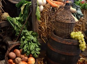 Alimentos ecológicos en negocio bio.