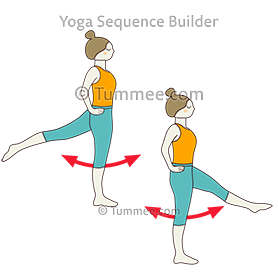 Figura realizando balanceos de piernas, ejercicio para mejorar la movilidad de caderas y calentar músculos.