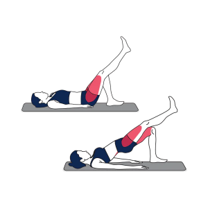 Puente de glúteos con una pierna para fortalecer y mejorar la movilidad de cadera