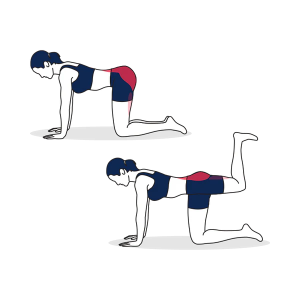 Patadas de burro para mejorar la movilidad y la fuerza de cadera