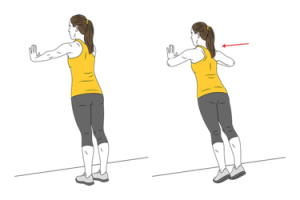 Persona realizando flexiones de brazos en pared para mejorar la movilidad de hombros.